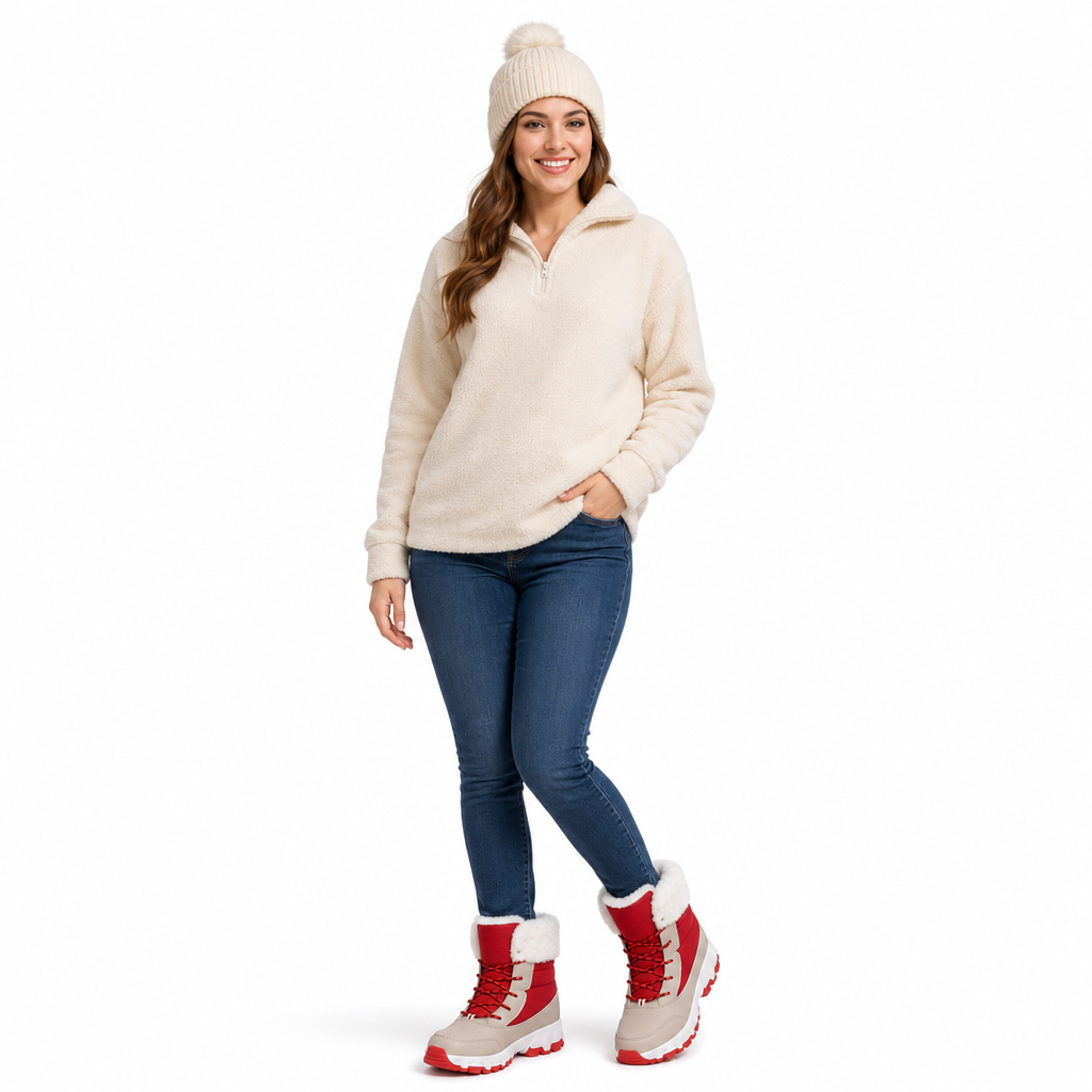 🎁🎉Enorme kortingen🔥🔥Dames winter snowlaarzen, verdikte laarzen tot halverwege de kuit voor outdoor reizen, grote maten