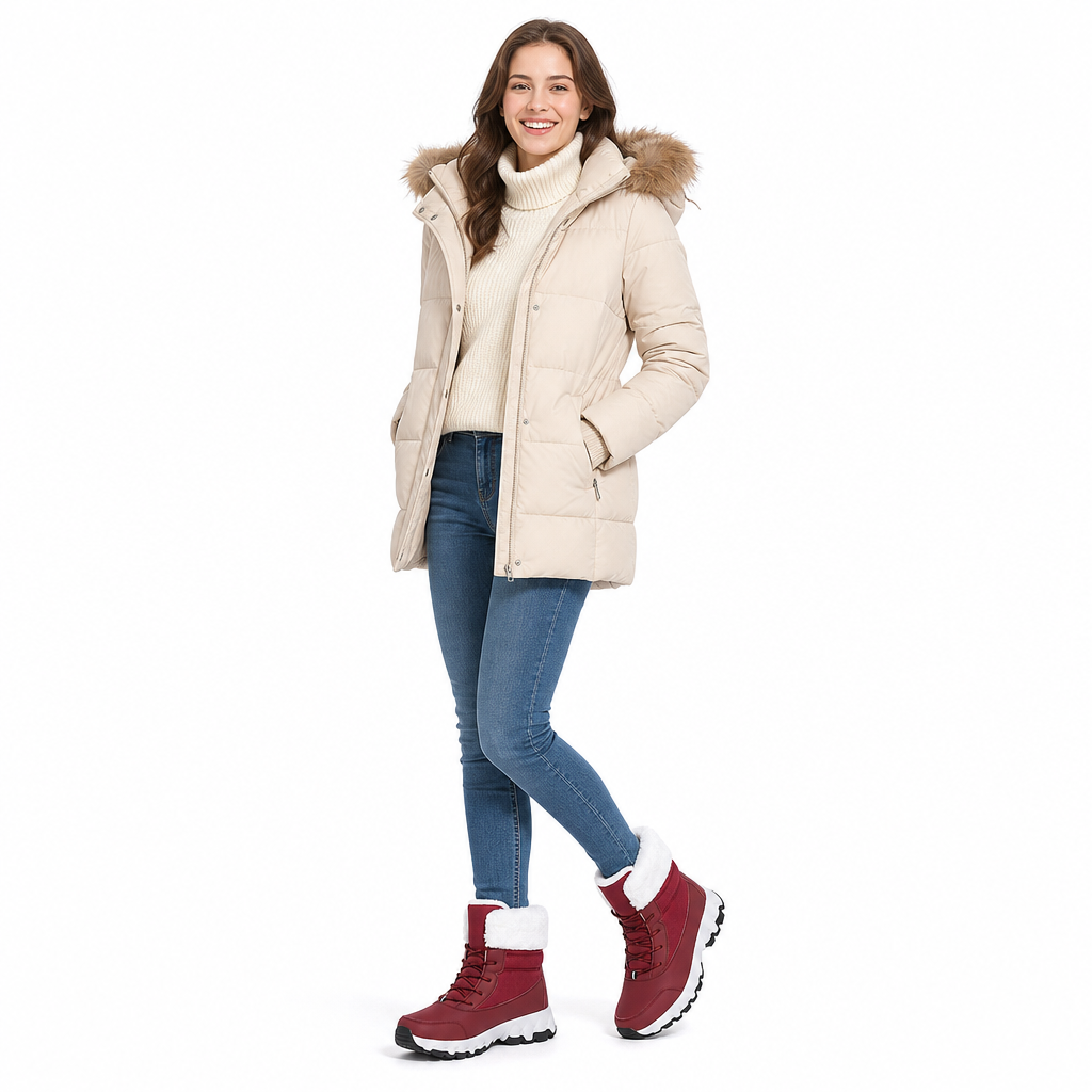 🎁🎉Enorme kortingen🔥🔥Dames winter snowlaarzen, verdikte laarzen tot halverwege de kuit voor outdoor reizen, grote maten