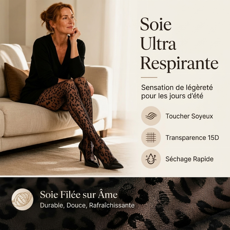 🙌🎁90% herhaalaankooppercentage🔥🔥Collants jacquard à imprimé léopard sexy pour femmes