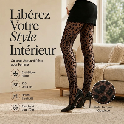 🙌🎁90% herhaalaankooppercentage🔥🔥Collants jacquard à imprimé léopard sexy pour femmes