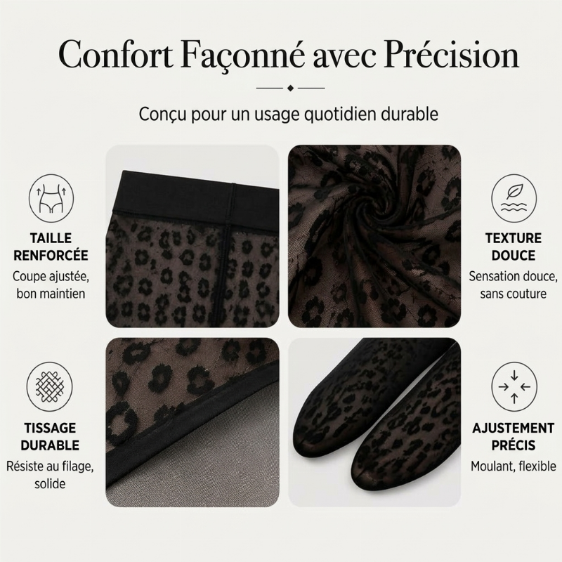 🙌🎁90% herhaalaankooppercentage🔥🔥Collants jacquard à imprimé léopard sexy pour femmes
