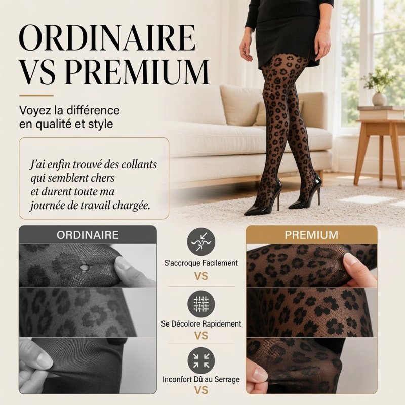 🙌🎁90% herhaalaankooppercentage🔥🔥Collants jacquard à imprimé léopard sexy pour femmes