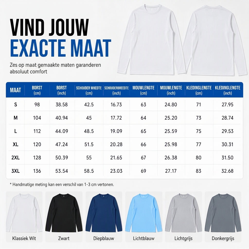 😍Koop meer, bespaar meer!🌸Snel droogmakend mannen shirt met ronde hals en lange mouwen
