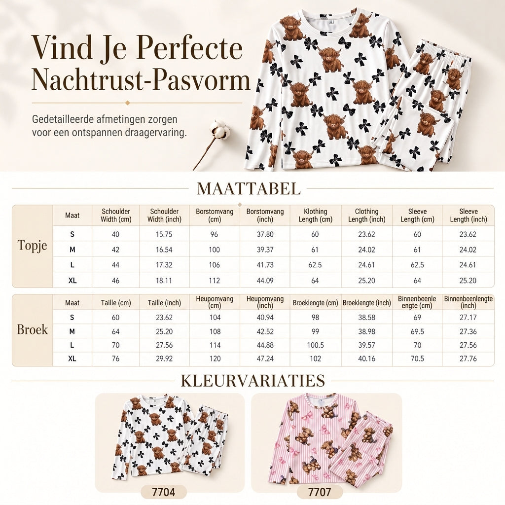 🔥Populair product ！✨Dames Pyjamaset van Zacht Milk Silk - Lange Mouwen Top en Lange Broek, Casual Loungewear