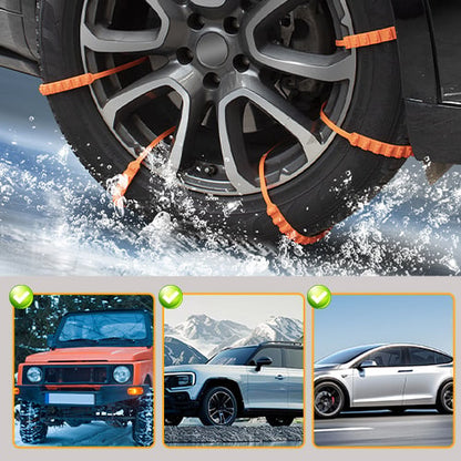 🚗 50% ZNIŻKI ⏰ Uniwersalne wielokrotnego użytku nylonowe łańcuchy antypoślizgowe na opony – montaż w 90 s, bez użycia podnośnika! ❄️⛓️